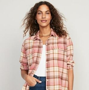 Old Navy Plaid Flannel Shirt Size M